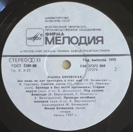 Жанна Бичевская