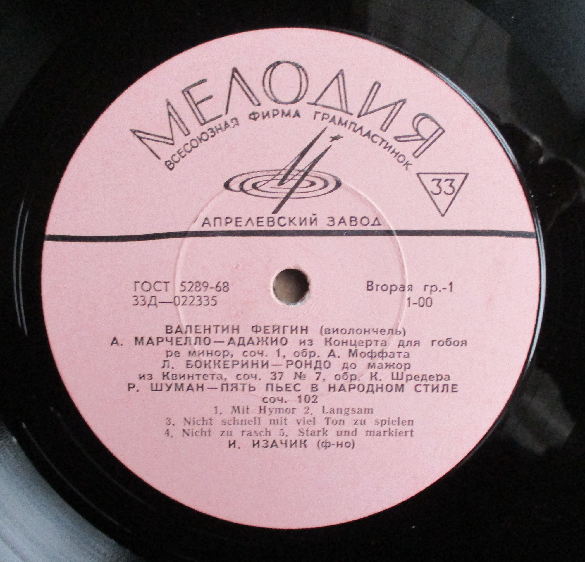 Валентин ФЕЙГИН (виолончель)