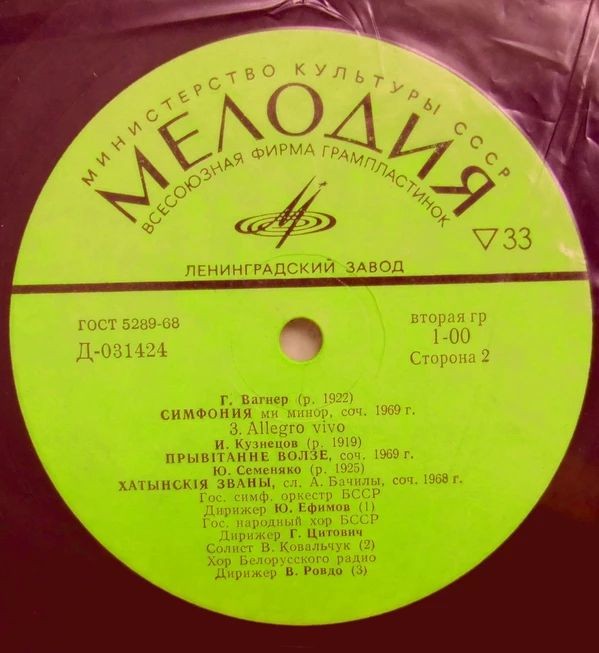 Г. ВАГНЕР (1922) / И. КУЗНЕЦОВ (1919) / Ю. СЕМЕНЯКО (1925)