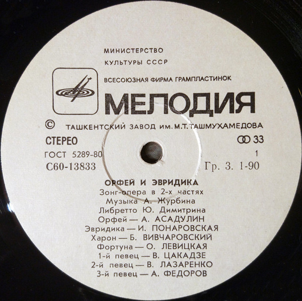 Орфей и Эвридика (Зонг-опера в 2-х частях)