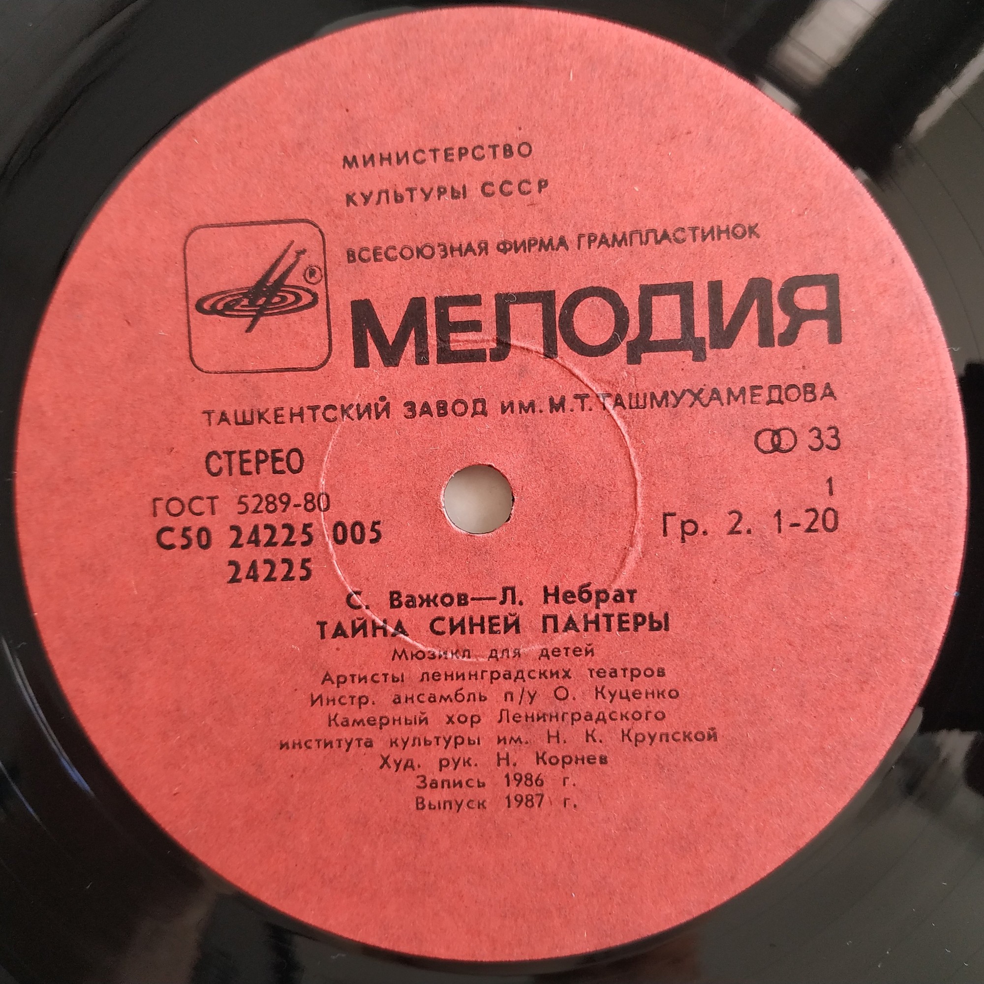 С. ВАЖОВ (1944): "Тайна Синей Пантеры", мюзикл для детей.