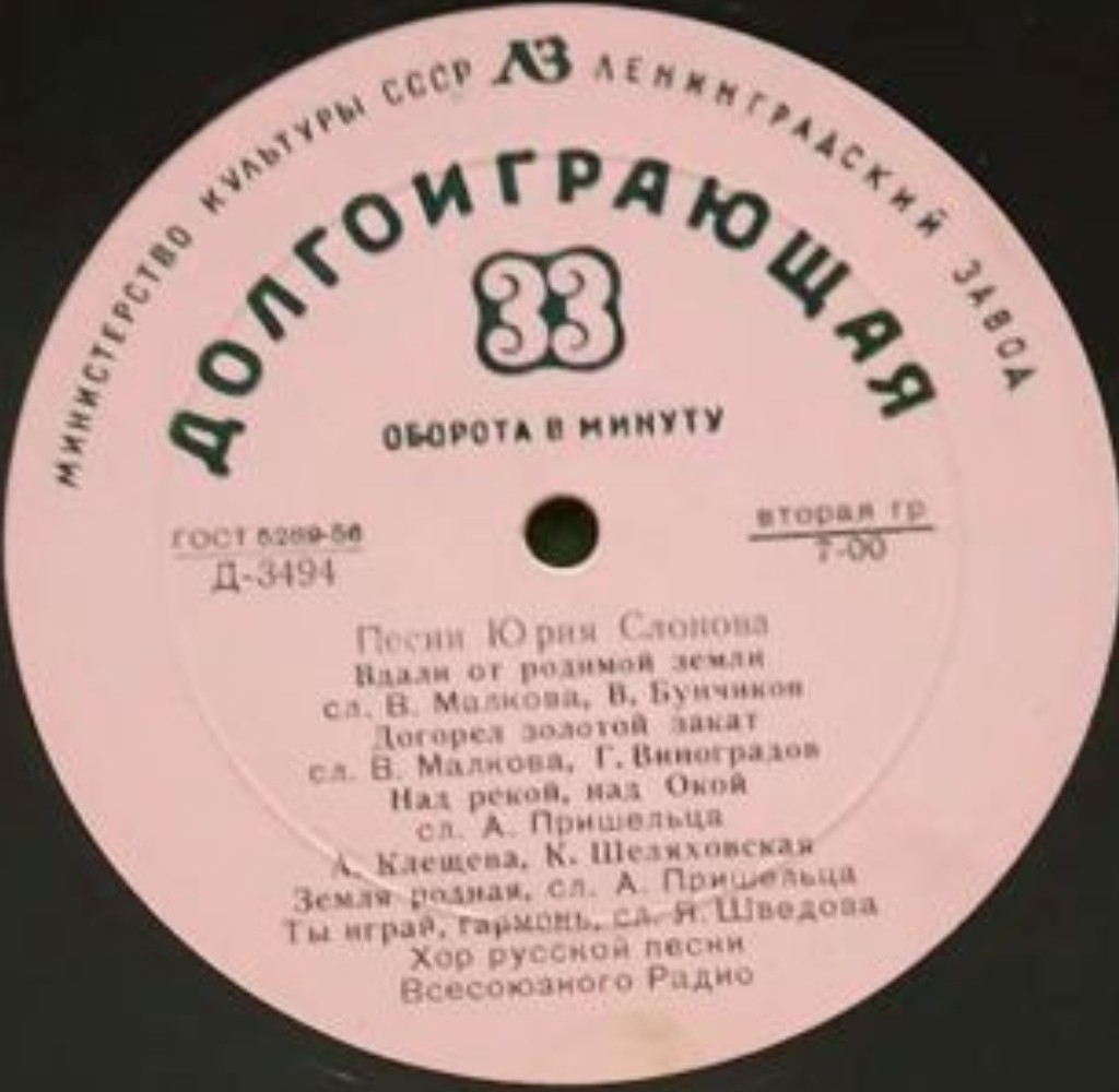 Песни Юрия Слонова