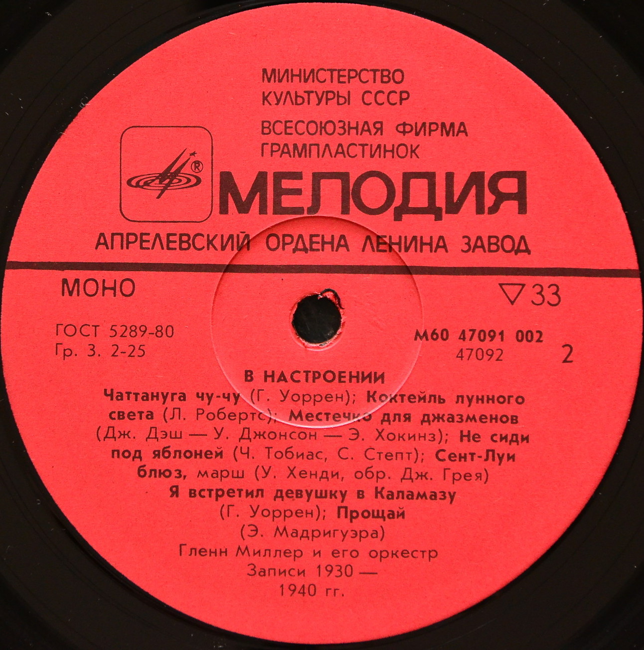 Гленн Миллер и его оркестр. «В настроении»