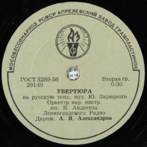 ОРКЕСТР НАРОДНЫХ ИНСТРУМЕНТОВ им. В. АНДРЕЕВА