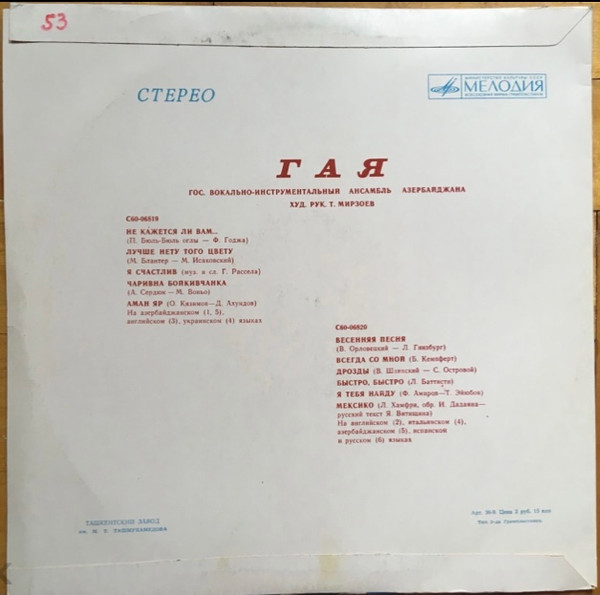 ГАЯ, гос. ВИА Азербайджана