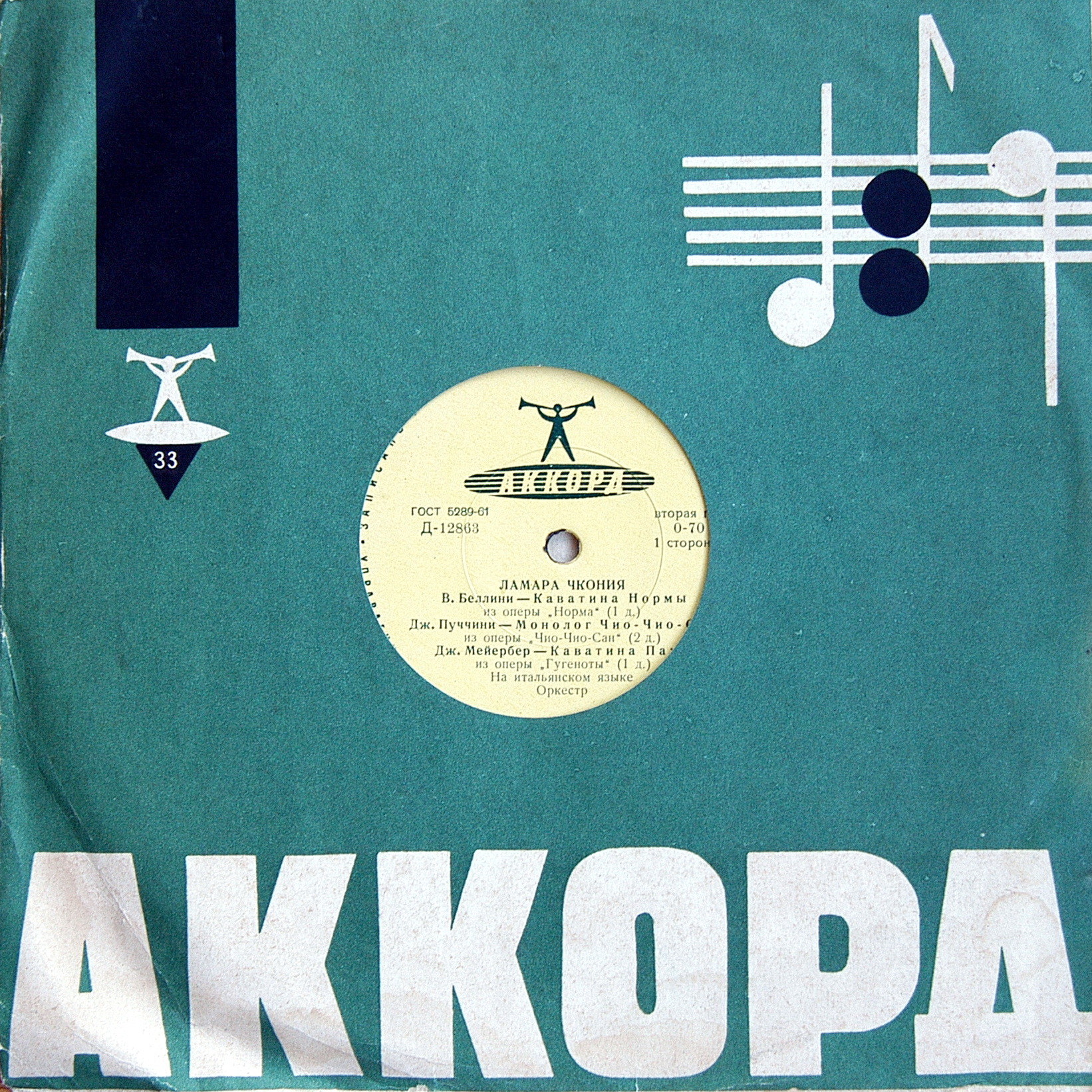 Л. Чкония (сопрано), В. Тимохин (тенор) - Арии из опер