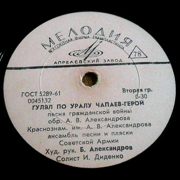 Краснознам. им. А. В. Александрова ансамбль песни и пляски Советской Армии