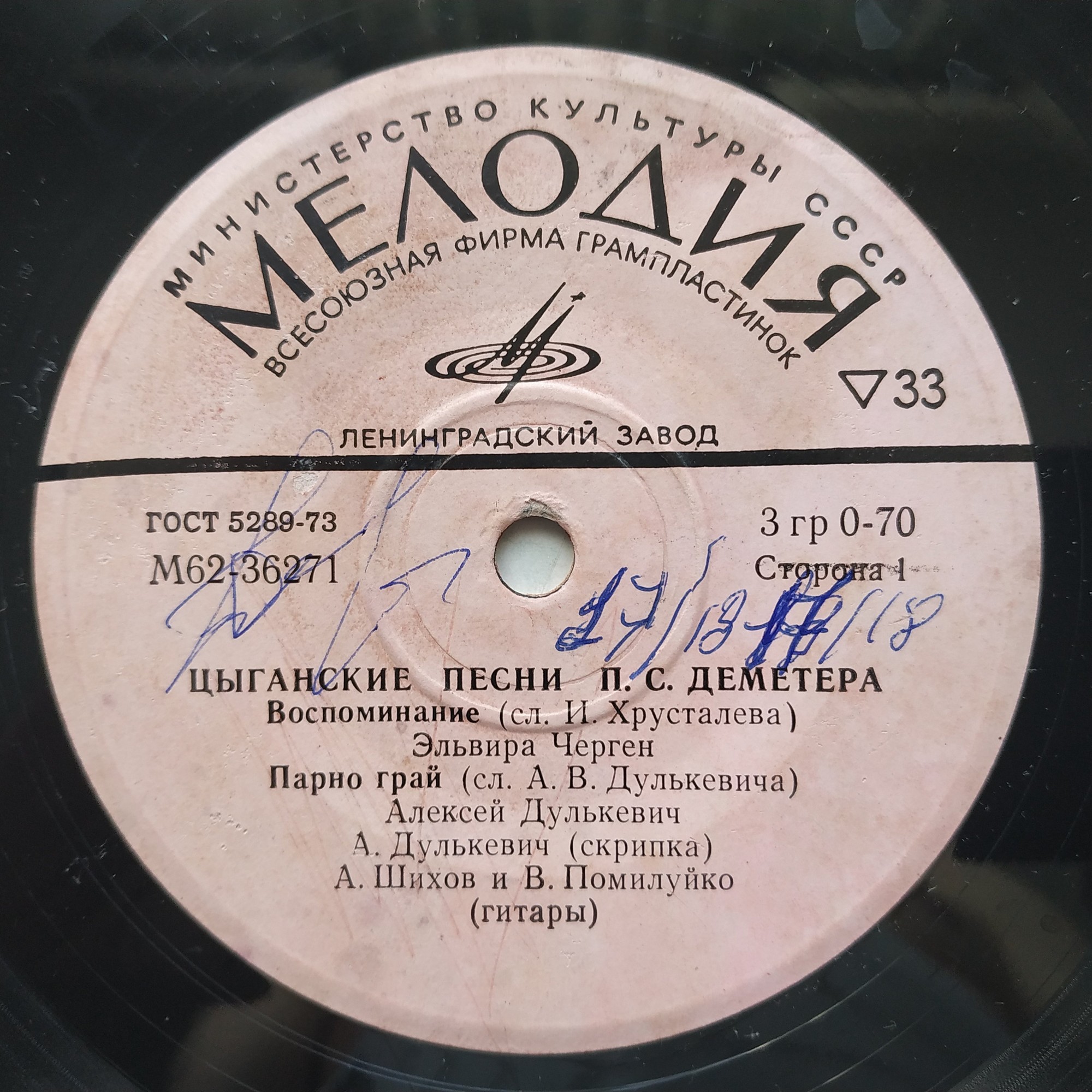 ЦЫГАНСКИЕ ПЕСНИ П. С. ДЕМЕТЕРА