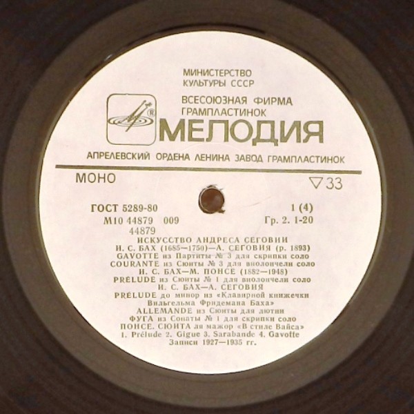 ИСКУССТВО Андреса СЕГОВИИ (гитара)