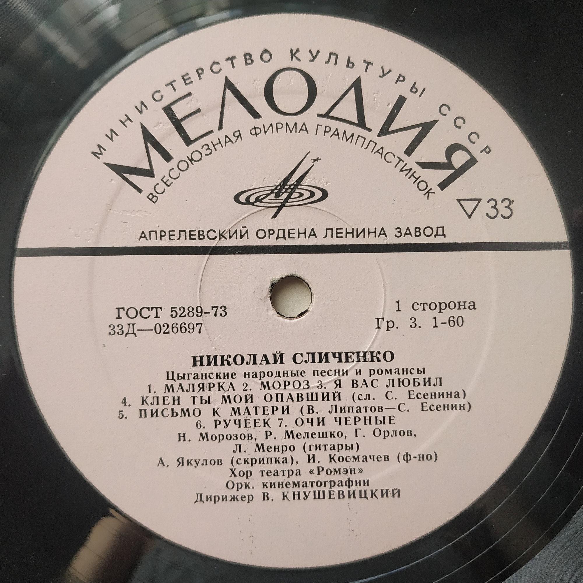 Поёт Николай СЛИЧЕНКО