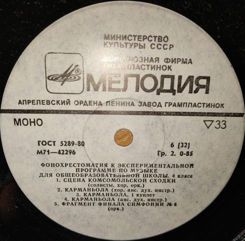 ФОНОХРЕСТОМАТИЯ К ЭКСПЕРИМЕНТАЛЬНОЙ ПРОГРАММЕ ПО МУЗЫКЕ ДЛЯ ОБЩЕОБРАЗОВАТЕЛЬНОЙ ШКОЛЫ. 4 класс