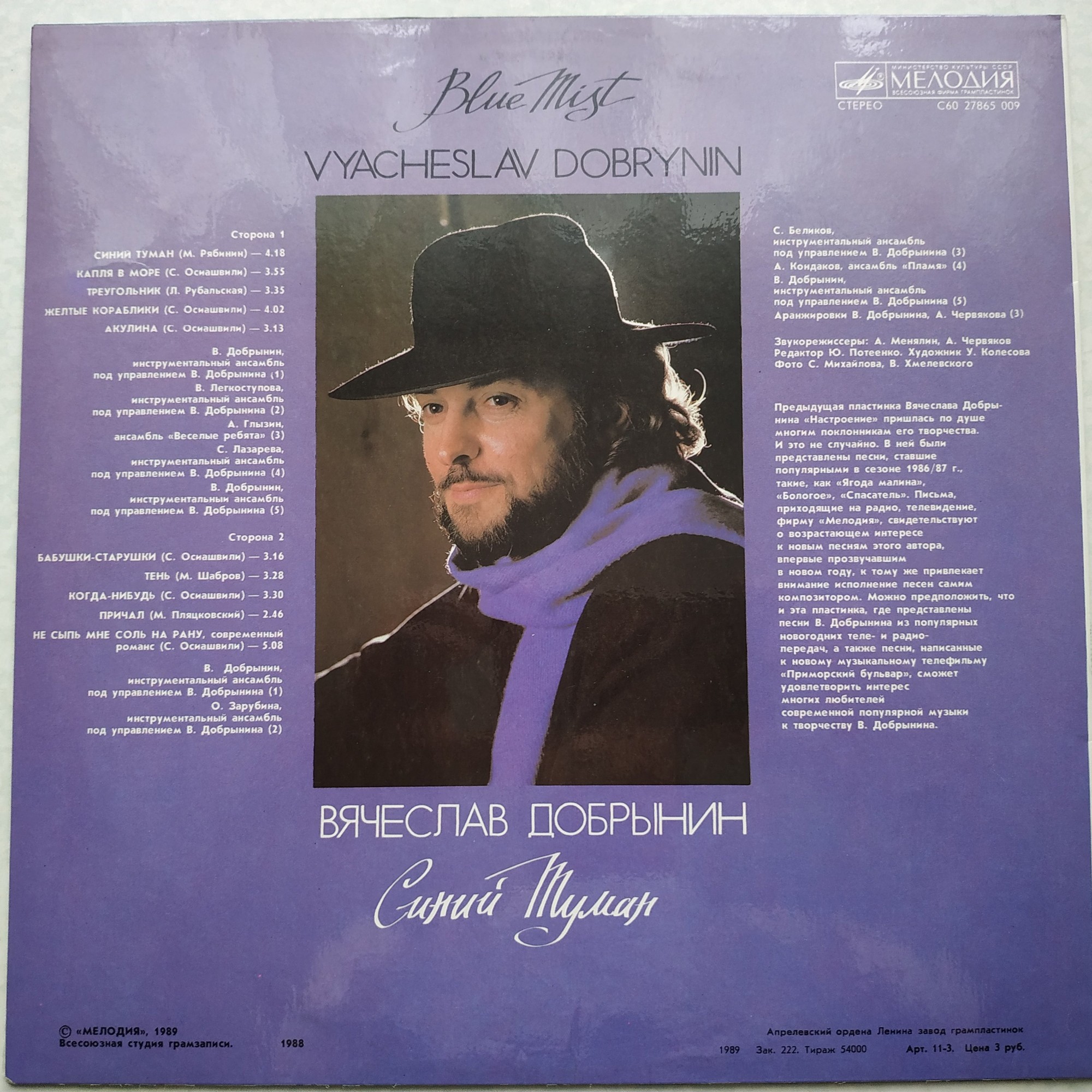 Вячеслав Добрынин. Синий туман