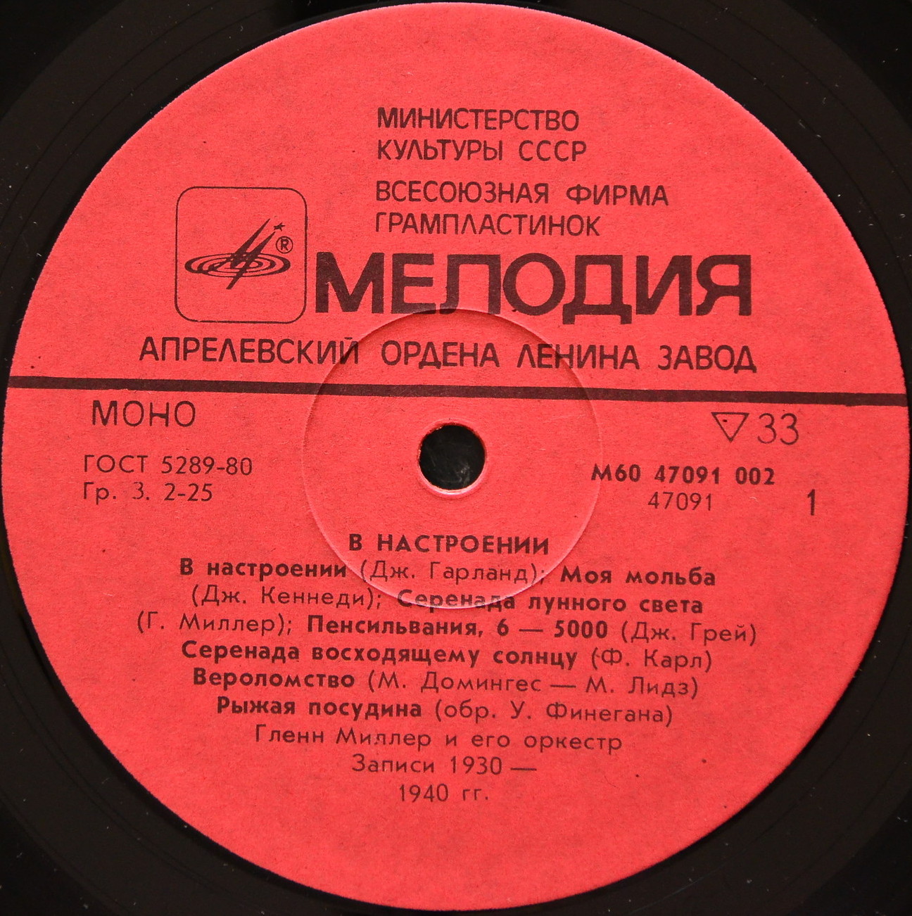 Гленн Миллер и его оркестр. «В настроении»