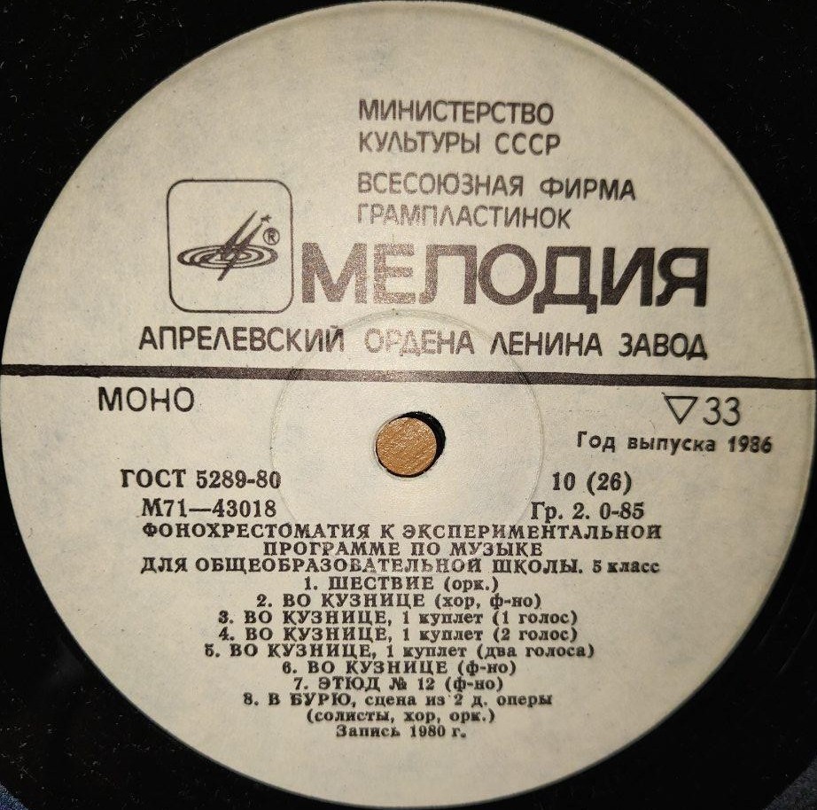 Фонохрестоматия к экспериментальной программе по музыке для общеобразовательной школы. 5 класс