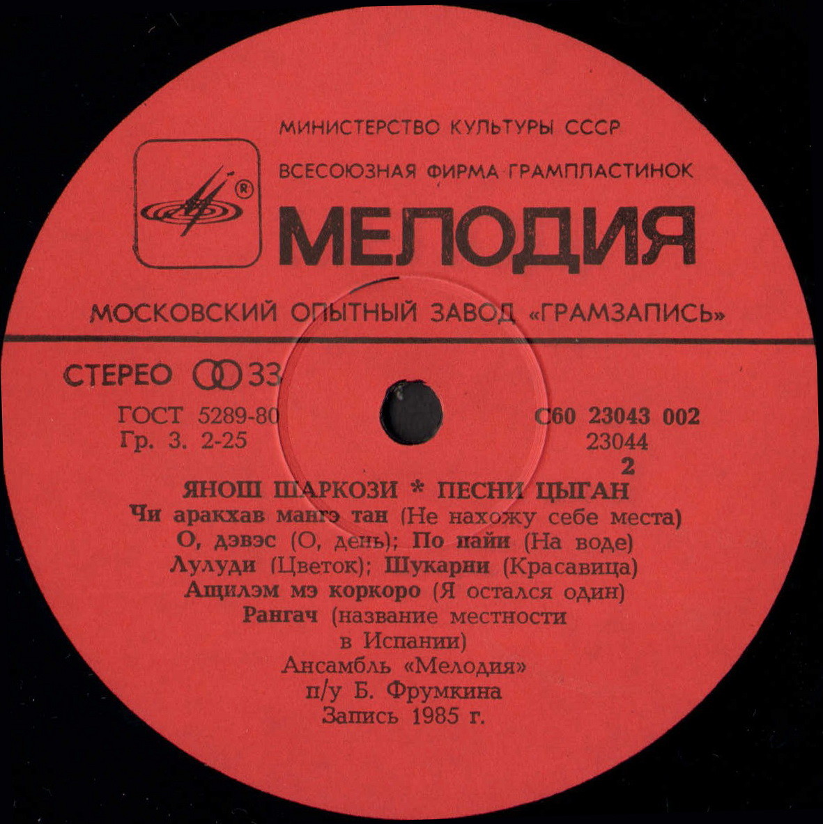 Янош ШАРКОЗИ. Песни цыган