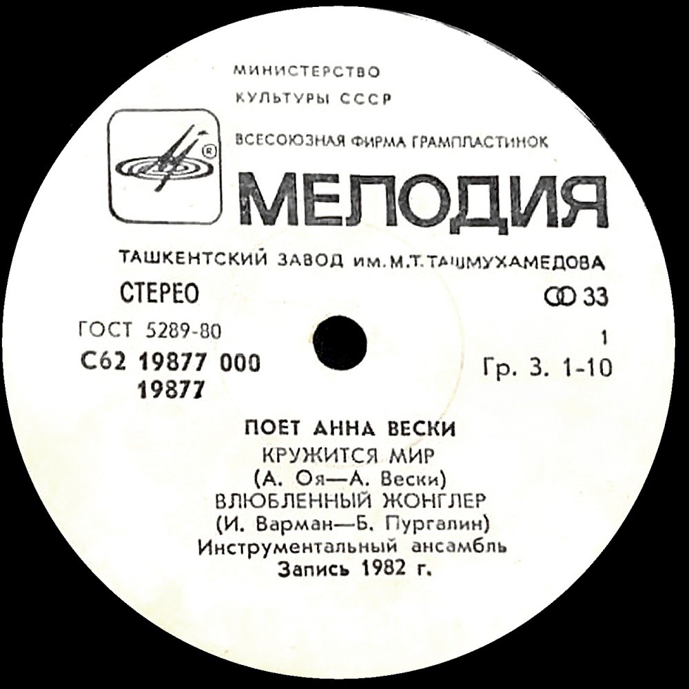 Поёт Анна Вески