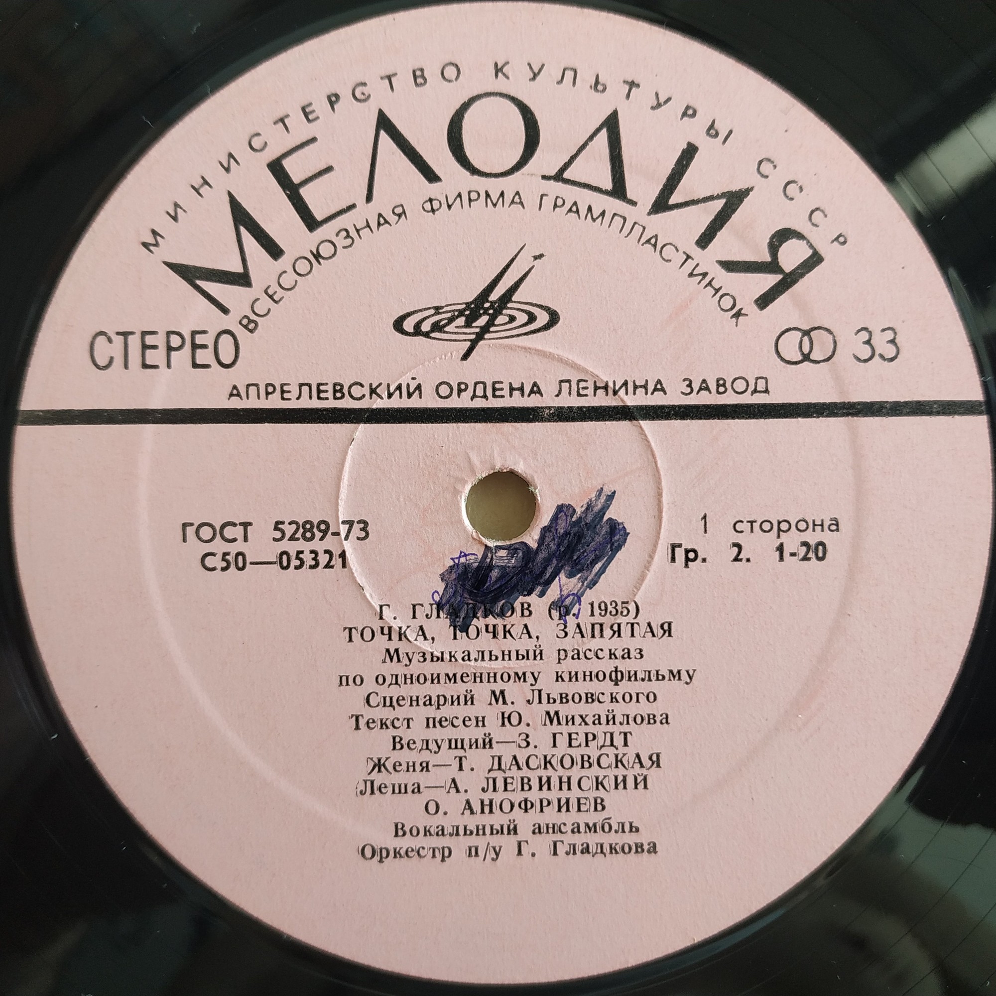 Г. Гладков - "Точка, точка, запятая". Музыкальный рассказ по одноименному к/ф