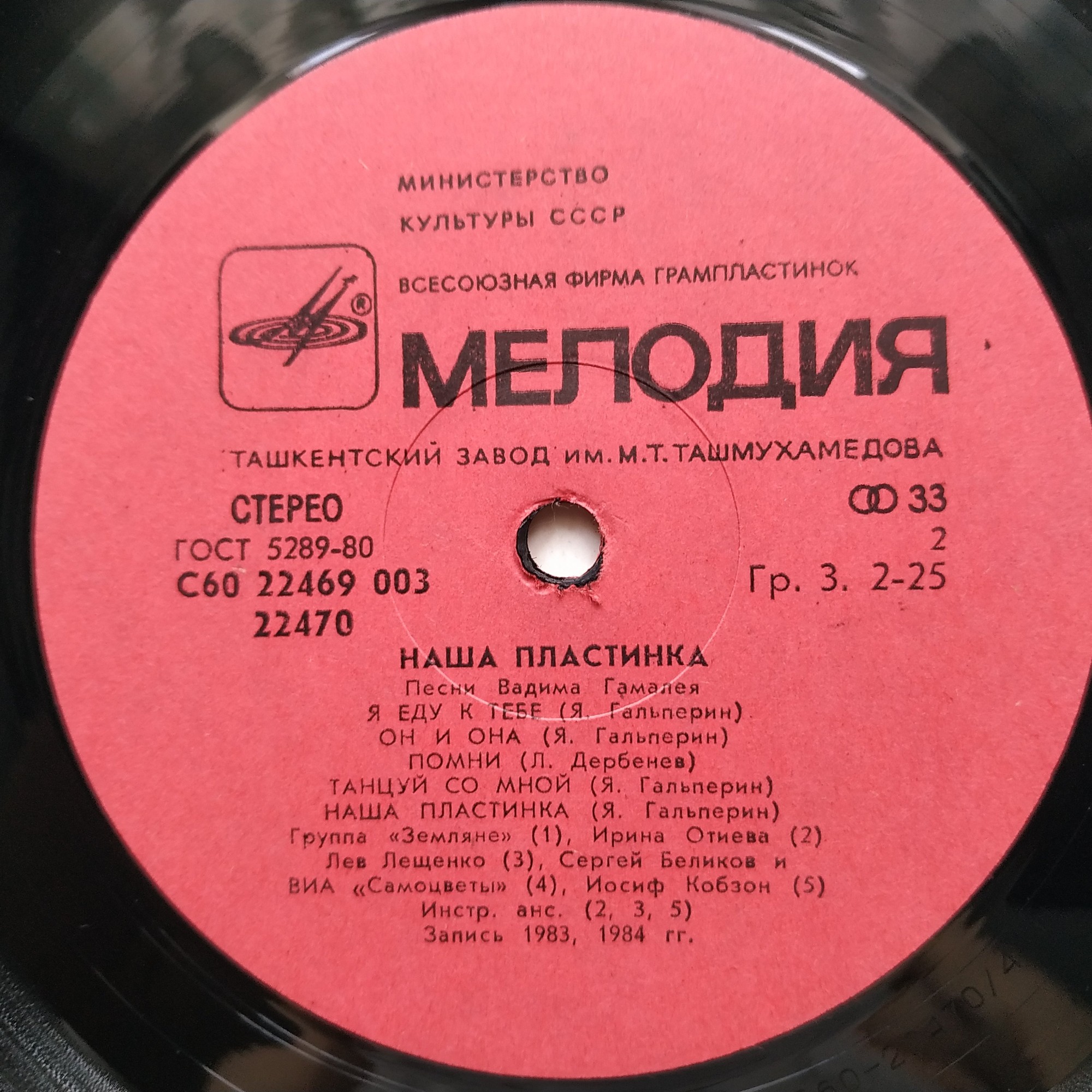 Наша пластинка. Песни Вадима Гамалея