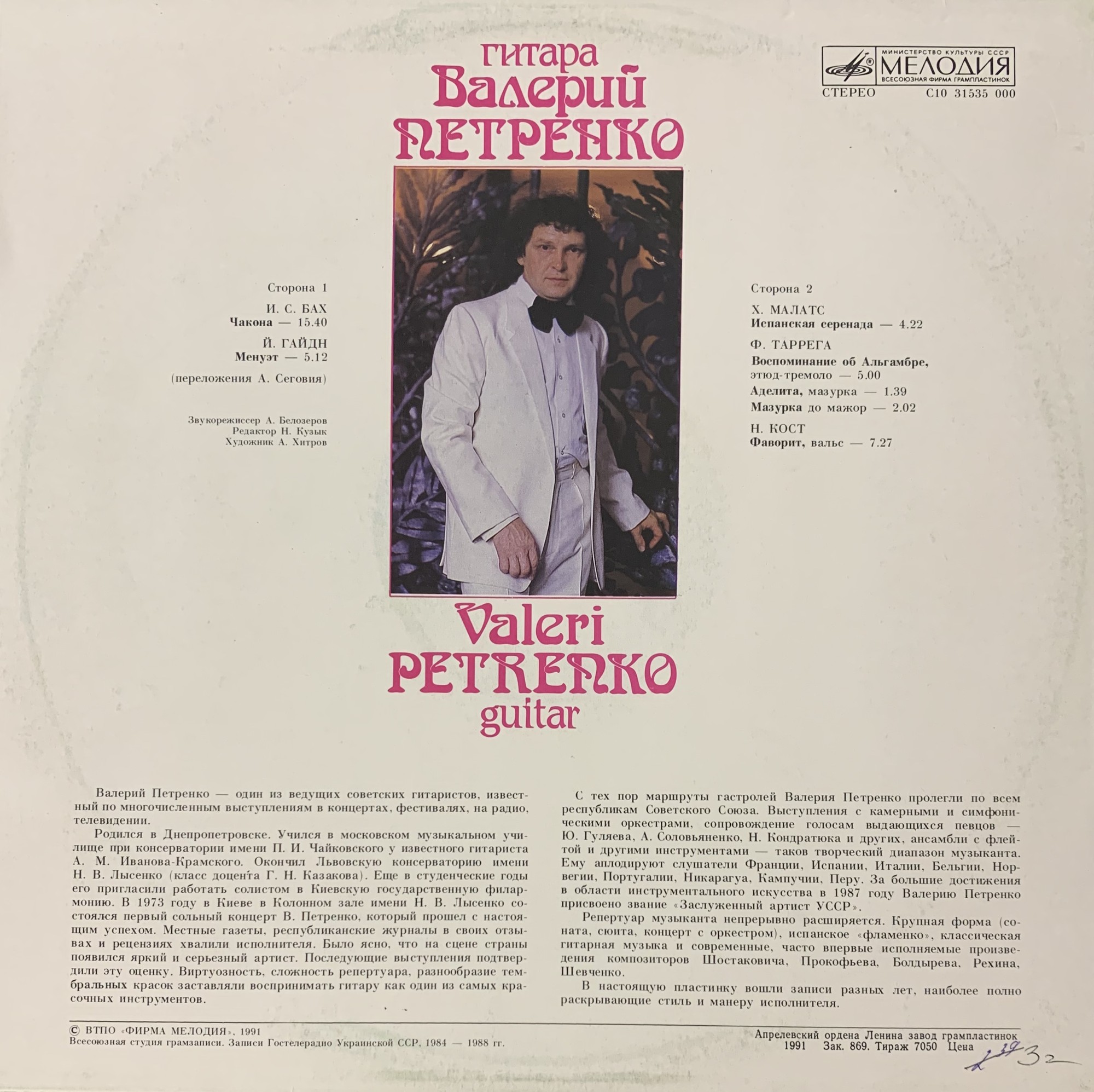 ПЕТРЕНКО Валерий (гитара)