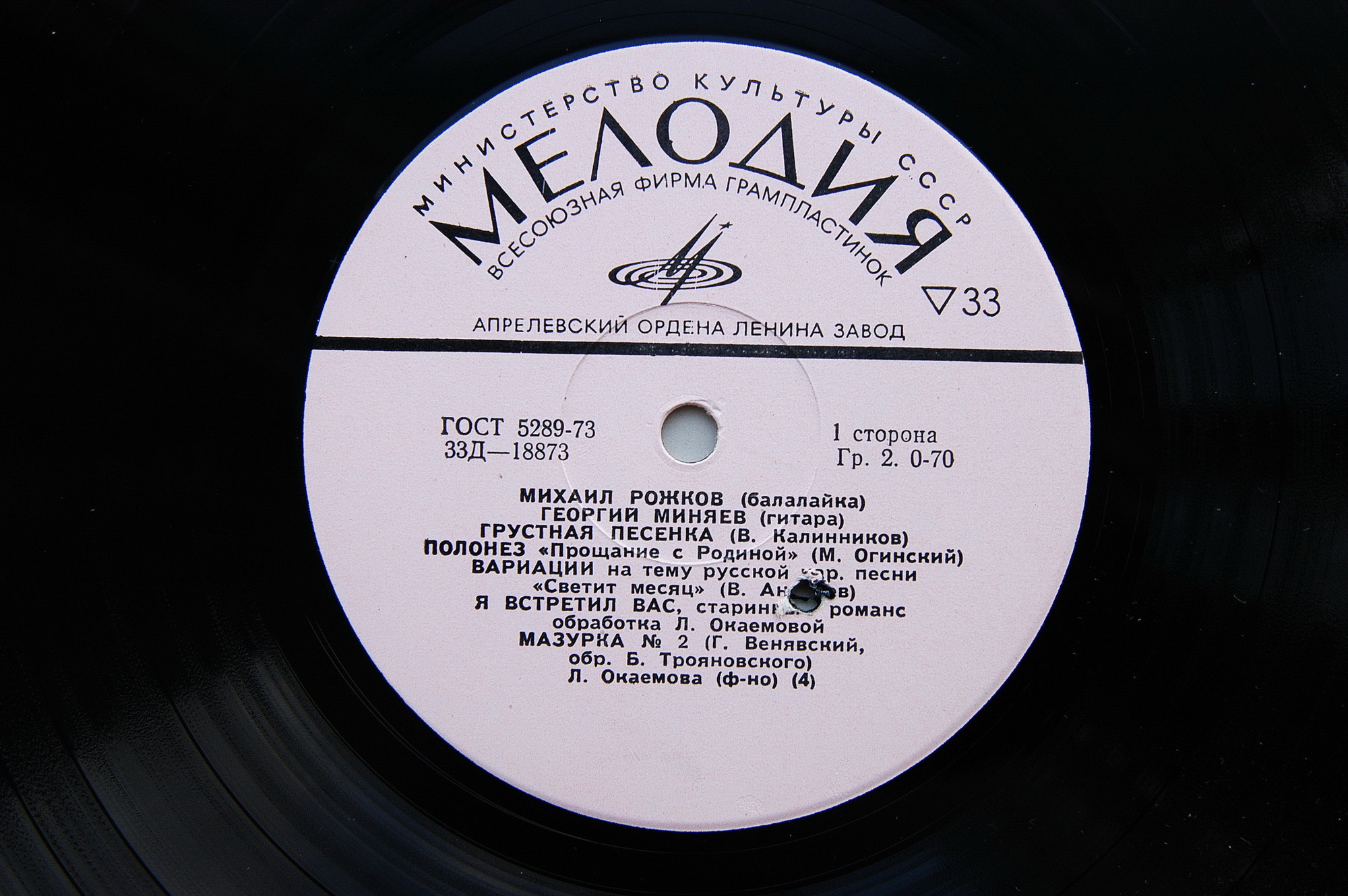 Михаил Рожков (балалайка) и Георгий Миняев (гитара)