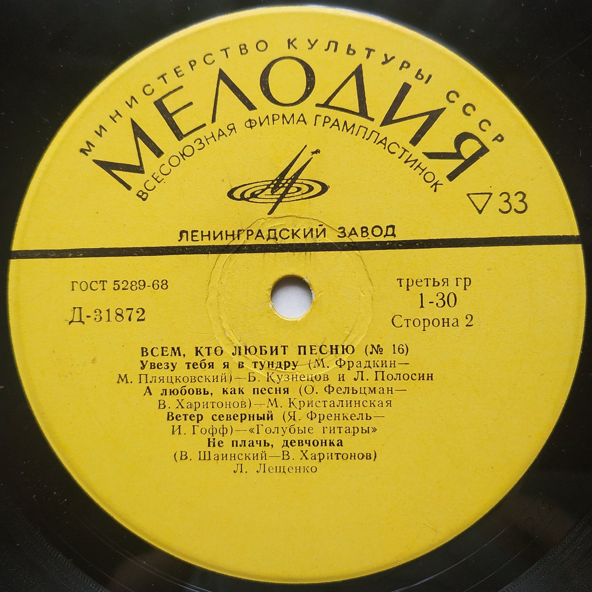 Всем, кто любит песню (№ 16)