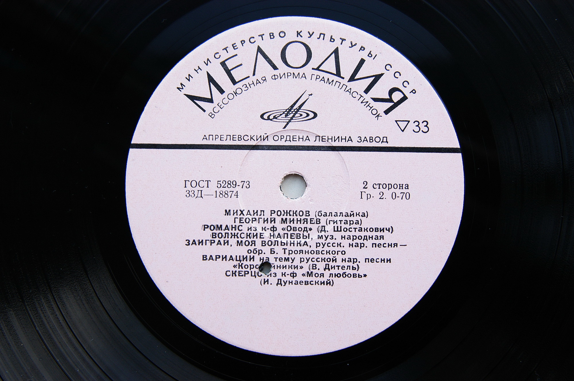 Михаил Рожков (балалайка) и Георгий Миняев (гитара)