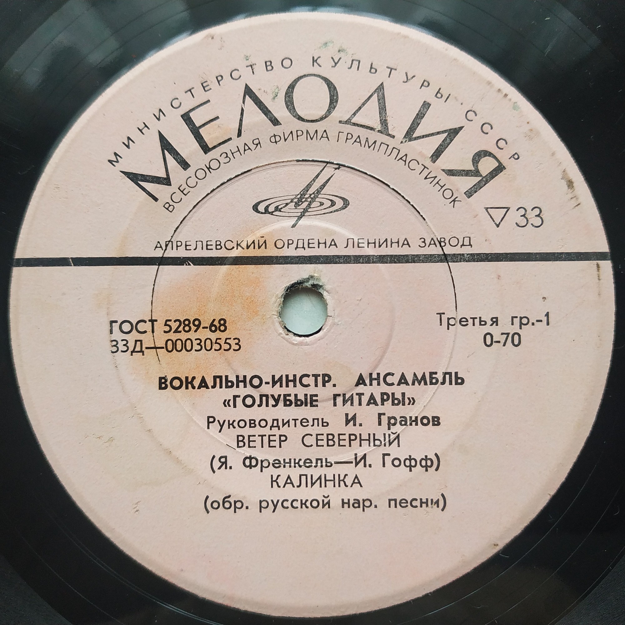 Вокально-инструментальный ансамбль  "Голубые гитары". Руководитель Игорь ГРАНОВ