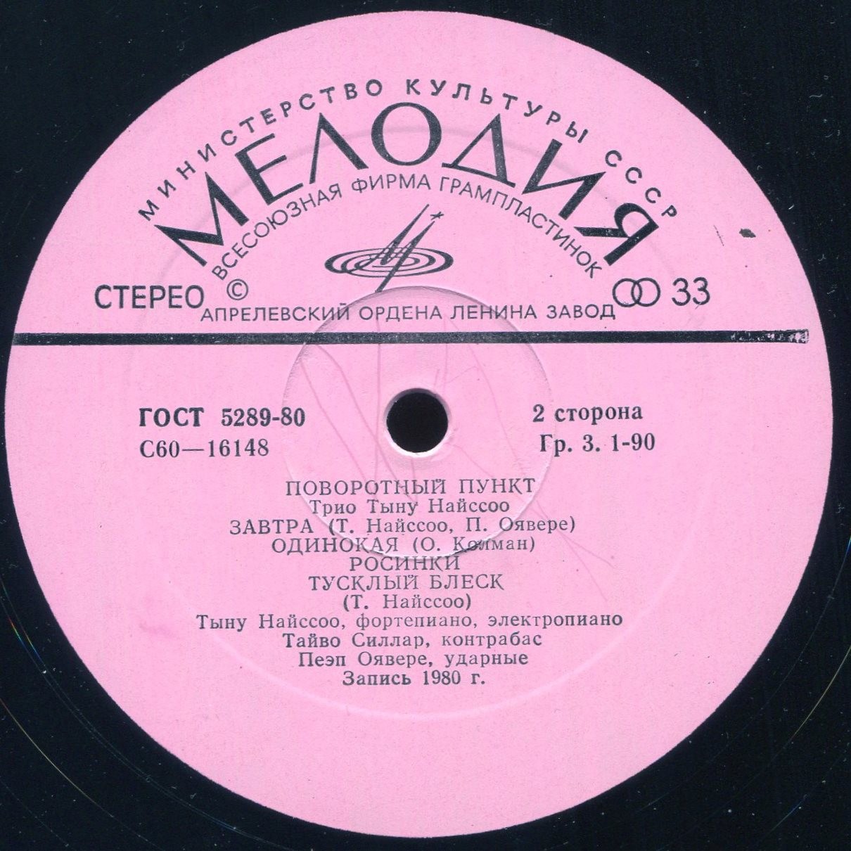 ТРИО ТЫНУ НАЙССОО «Поворотный пункт»