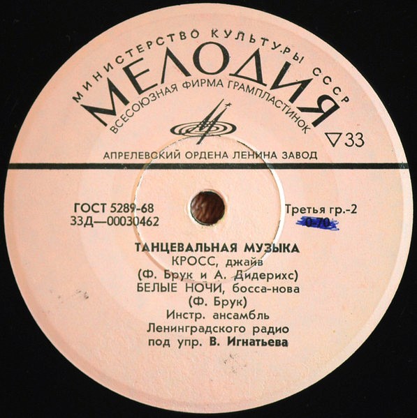 Инстр. ансамбль Ленинградского радио под упр. В. Игнатьева - Танцевальная музыка