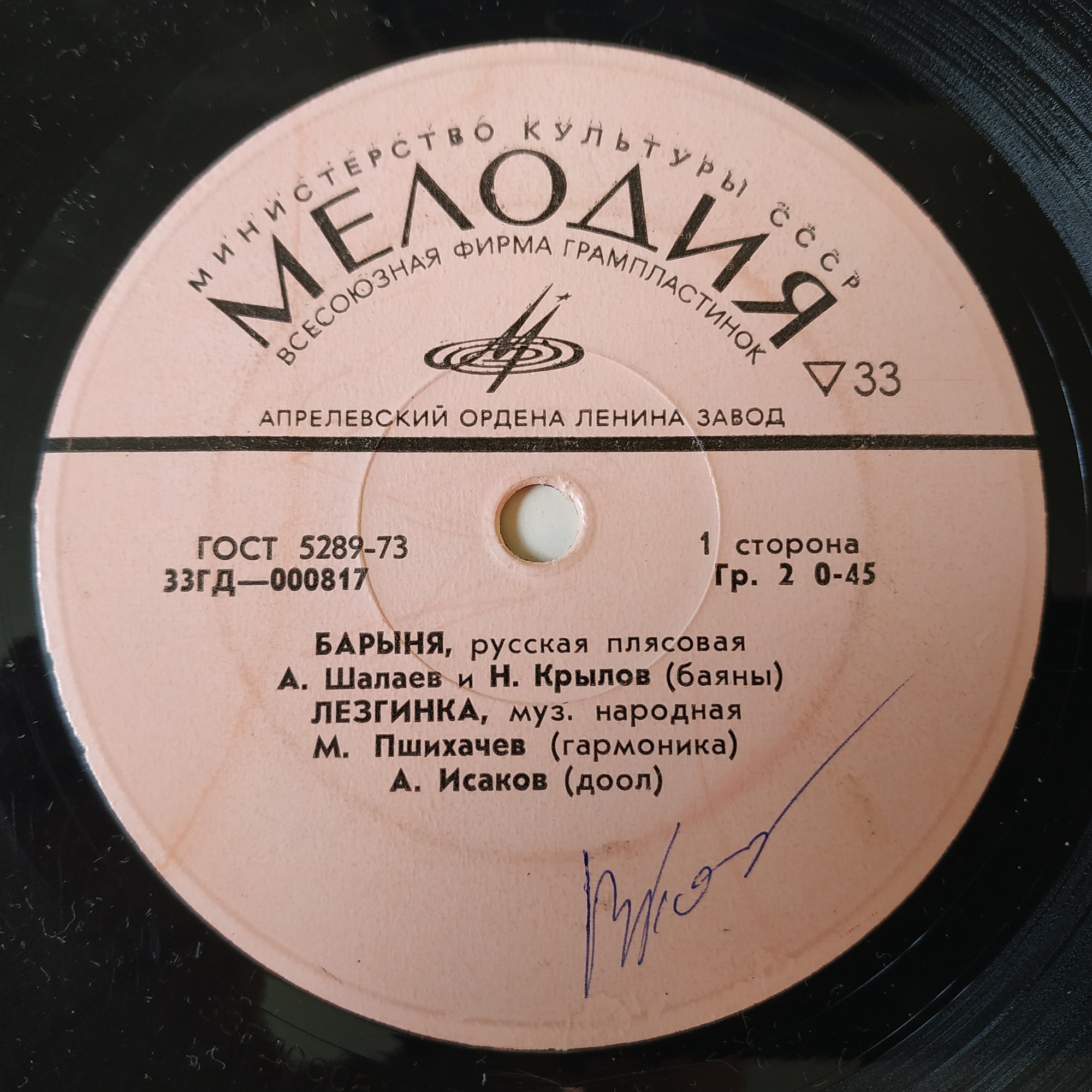 Плясовые мелодии: Барыня, Лезгинка, Цыганская венгерка, Яблочко