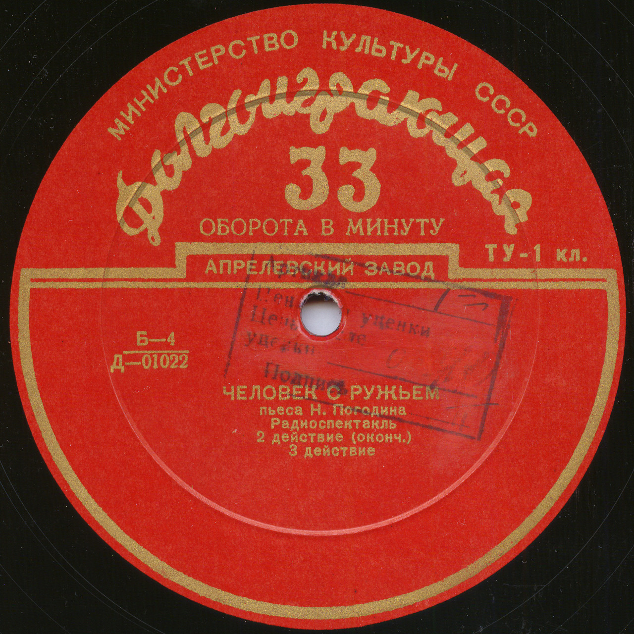 Н. Погодин. Человек с ружьём