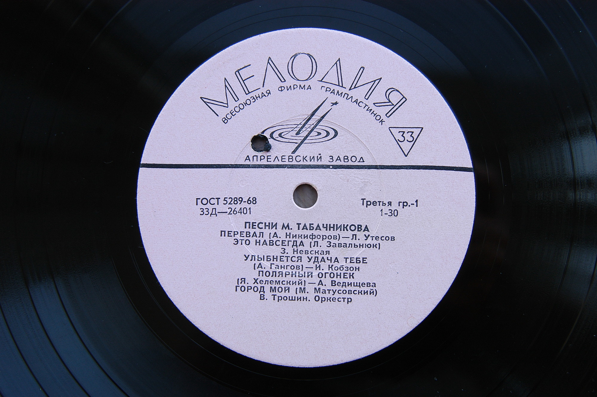 Песни Модеста Табачникова