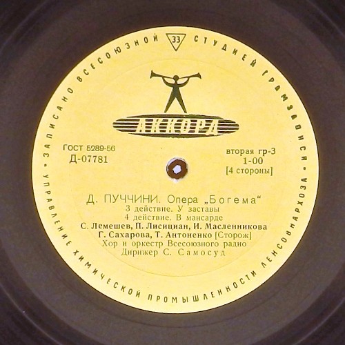 Д. ПУЧЧИНИ. Опера «Богема» (С. Самосуд)