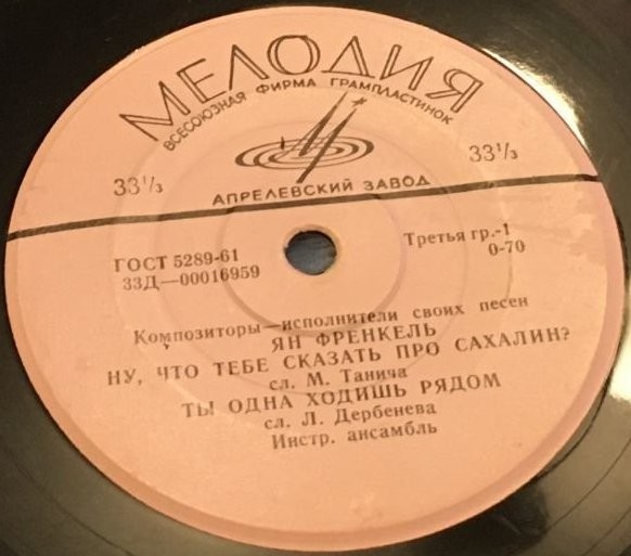 Композиторы-исполнители своих песен. Ян ФРЕНКЕЛЬ