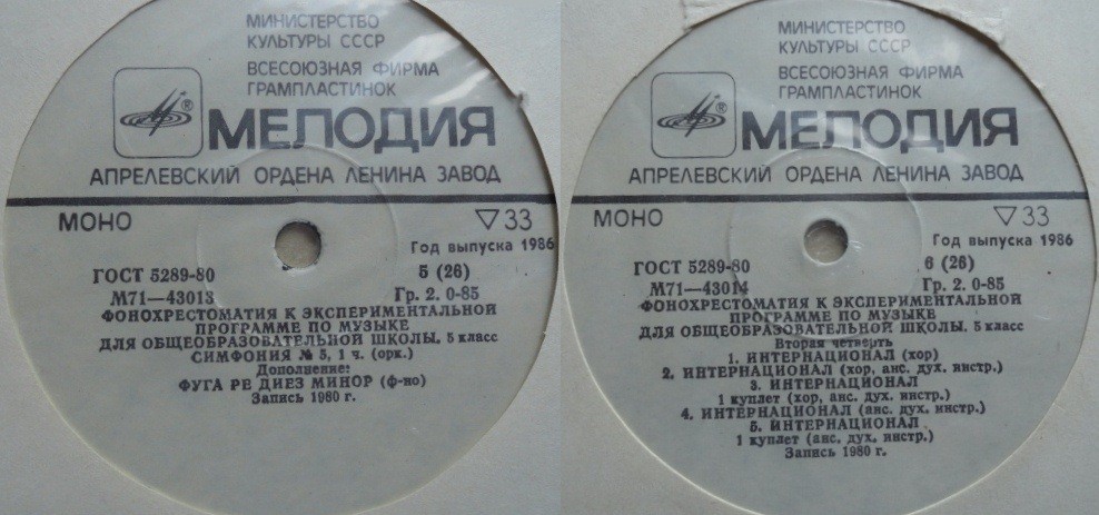 Фонохрестоматия к экспериментальной программе по музыке для общеобразовательной школы. 5 класс