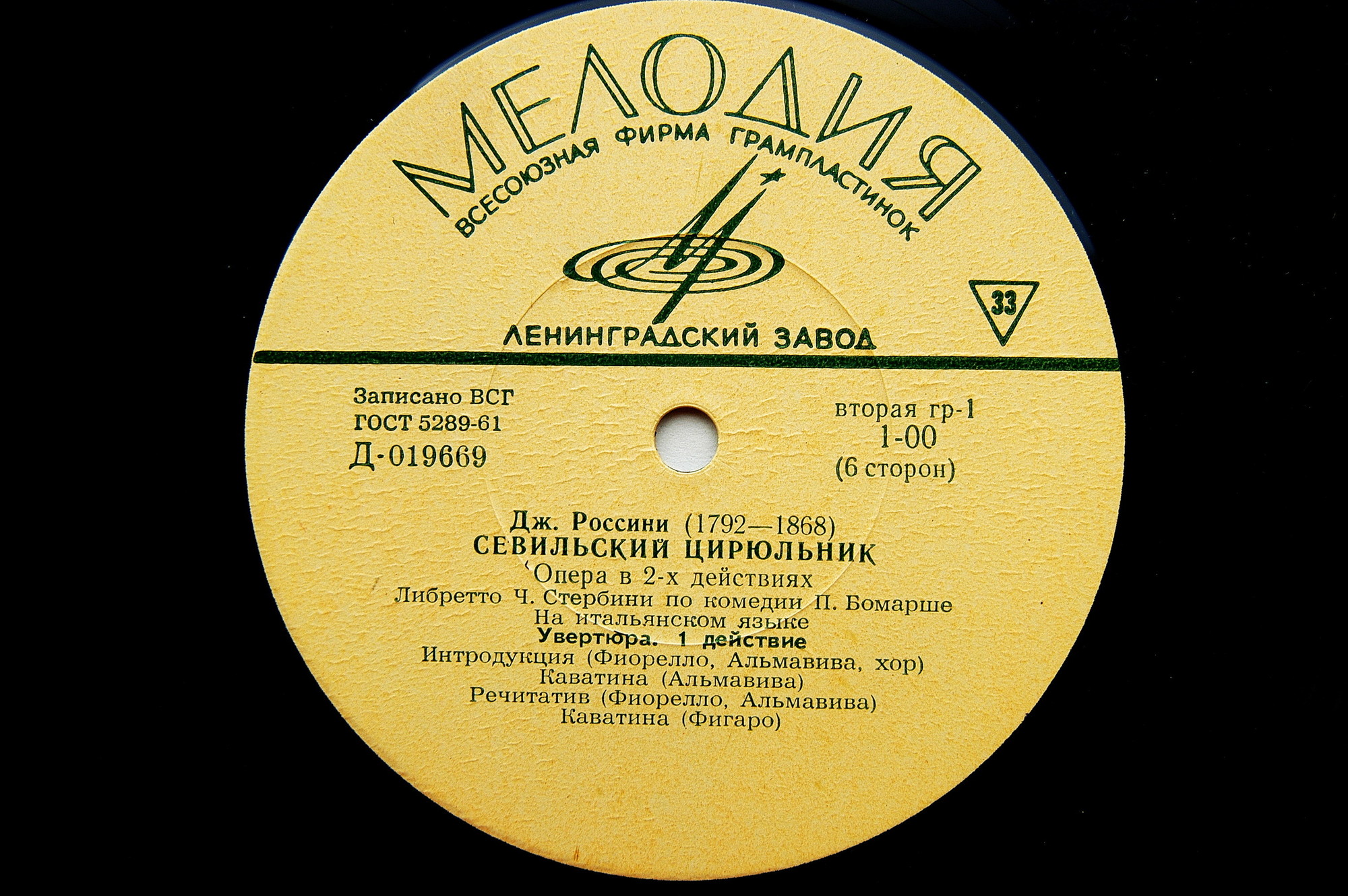 Джоаккино Россини. Опера "Севильский цирюльник" (В. Гуи)