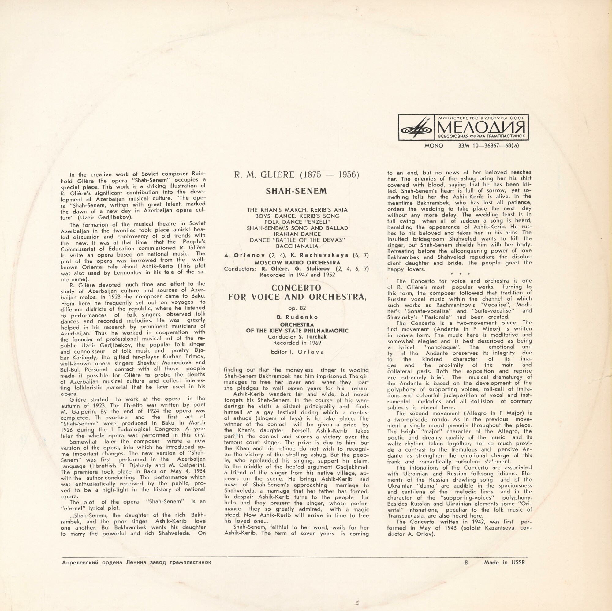 Р. ГЛИЭР (1875-1956)