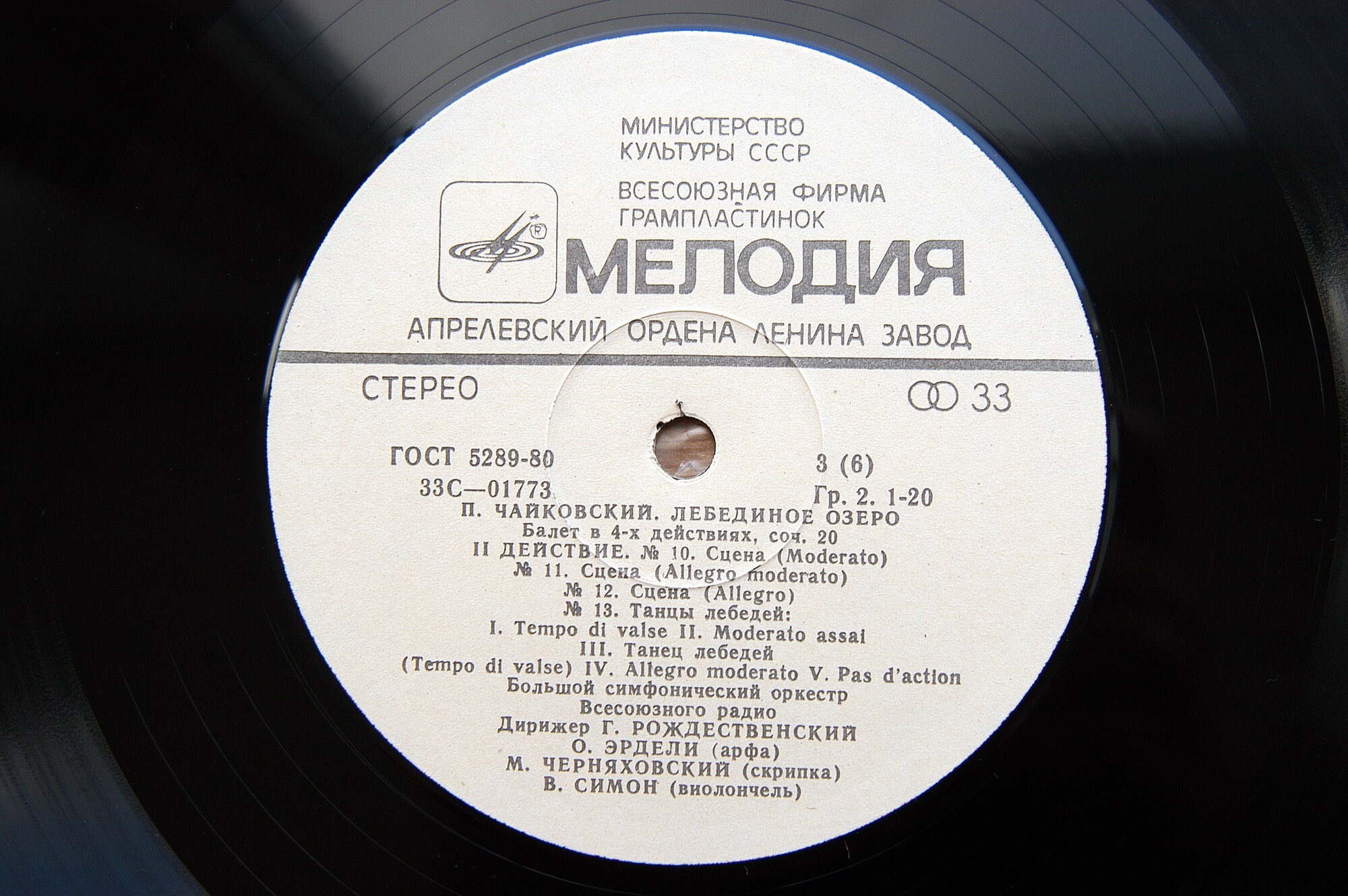 П. Чайковский: Лебединое озеро (БСО ВР, Г. Рождественский)