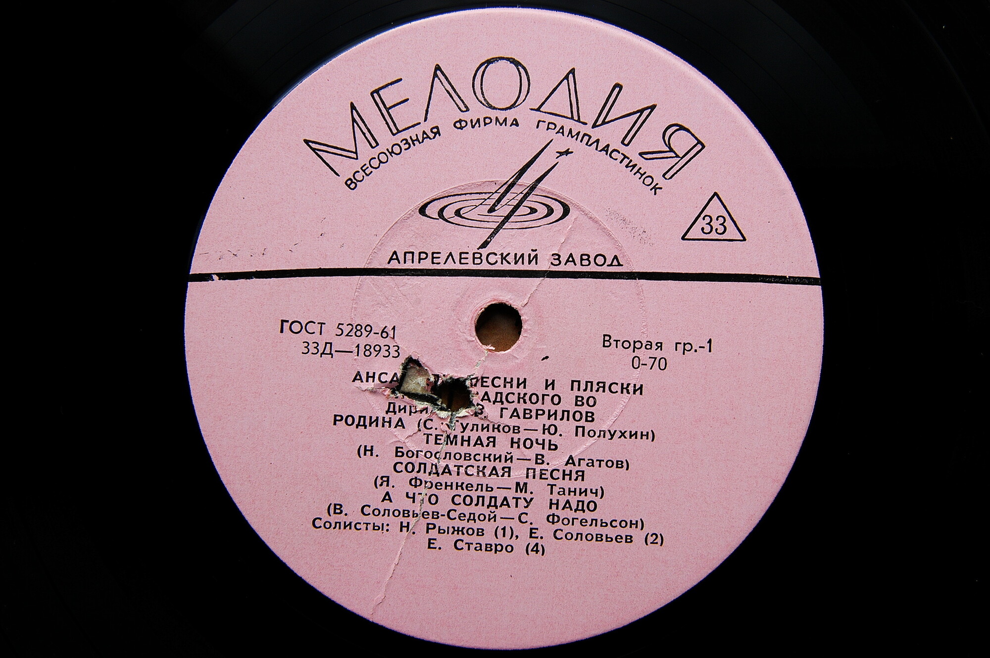 Ансамбль песни и пляски Ленинградского Военного округа п/у В. Гаврилова