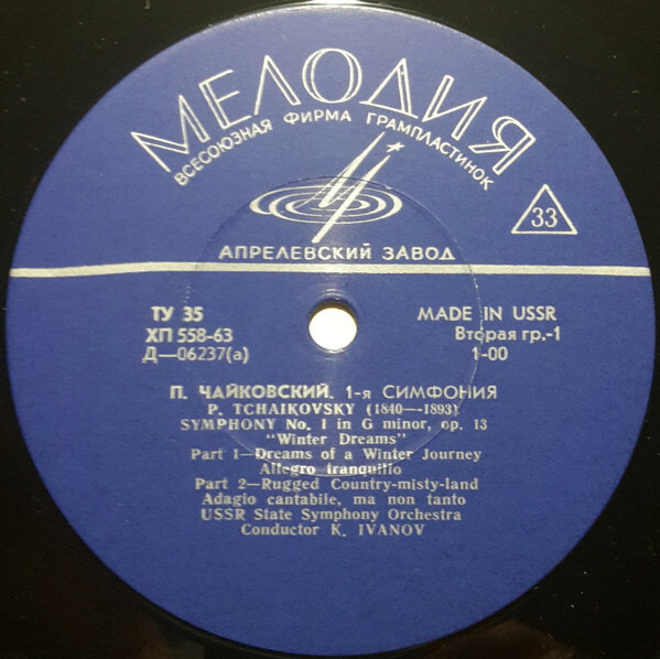 П. ЧАЙКОВСКИЙ (1840–1893): Симфония № 1 соль минор, соч. 13 (К. Иванов)
