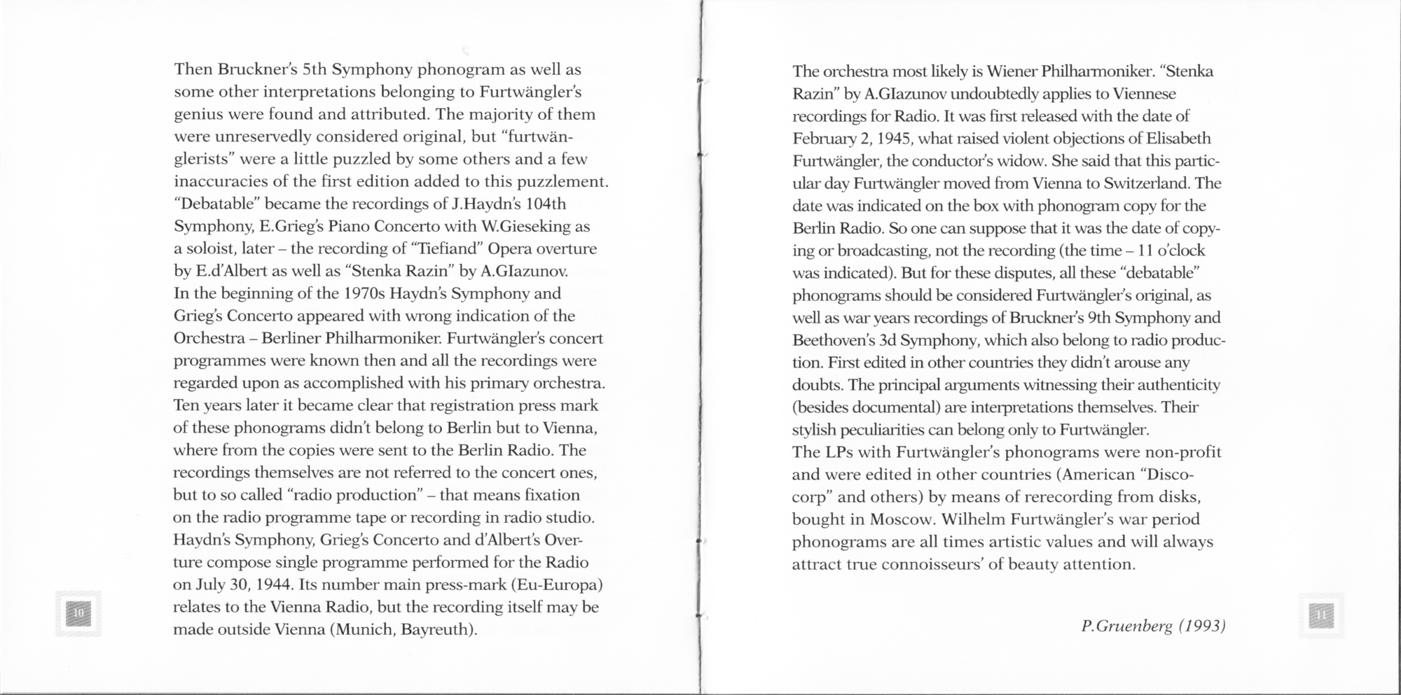 Вильгельм Фуртвенглер - Эрнст Пеппинг , Хайнц Шуберт