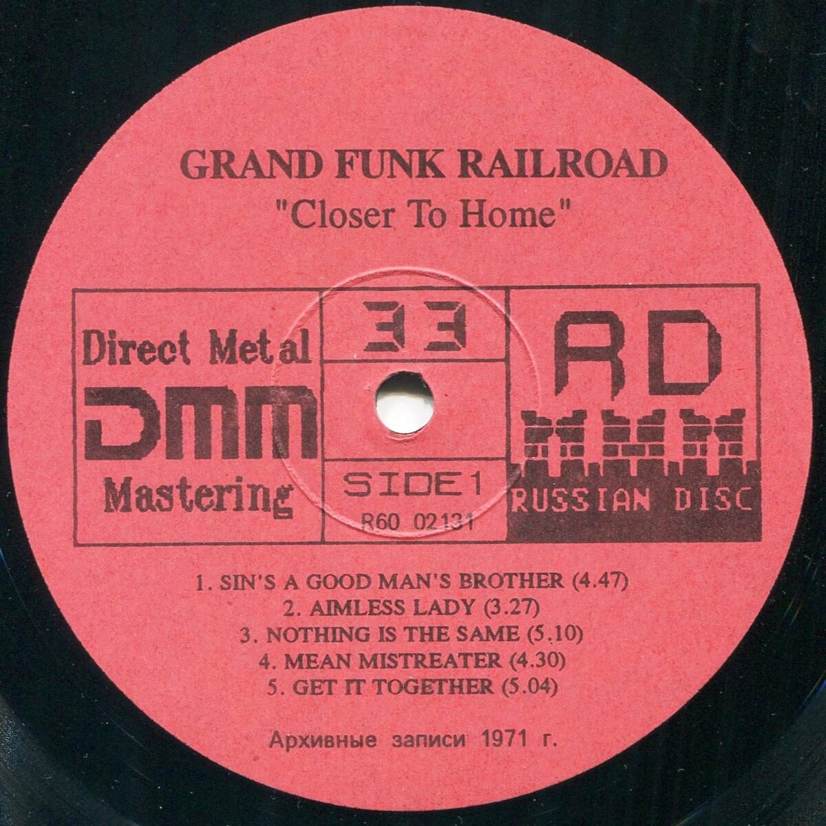 GRAND FUNK RAILROAD «Closer To Home» (1971). Серия «Masters Of Rock».