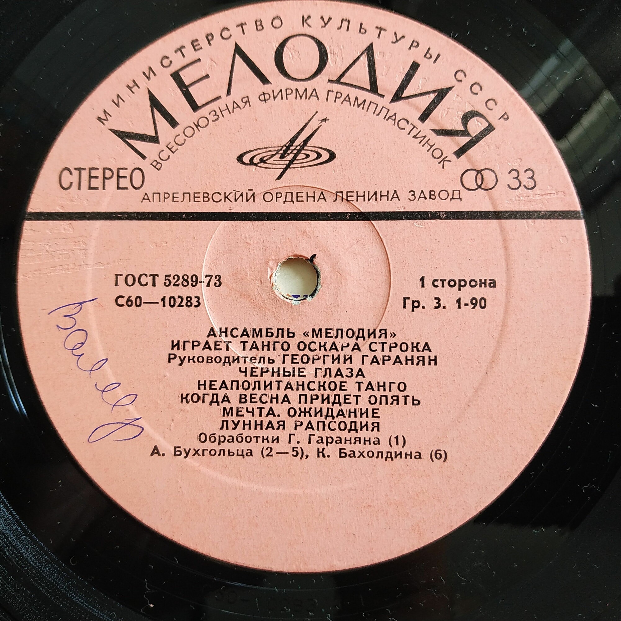 Ансамбль «Мелодия» играет танго Оскара Строка