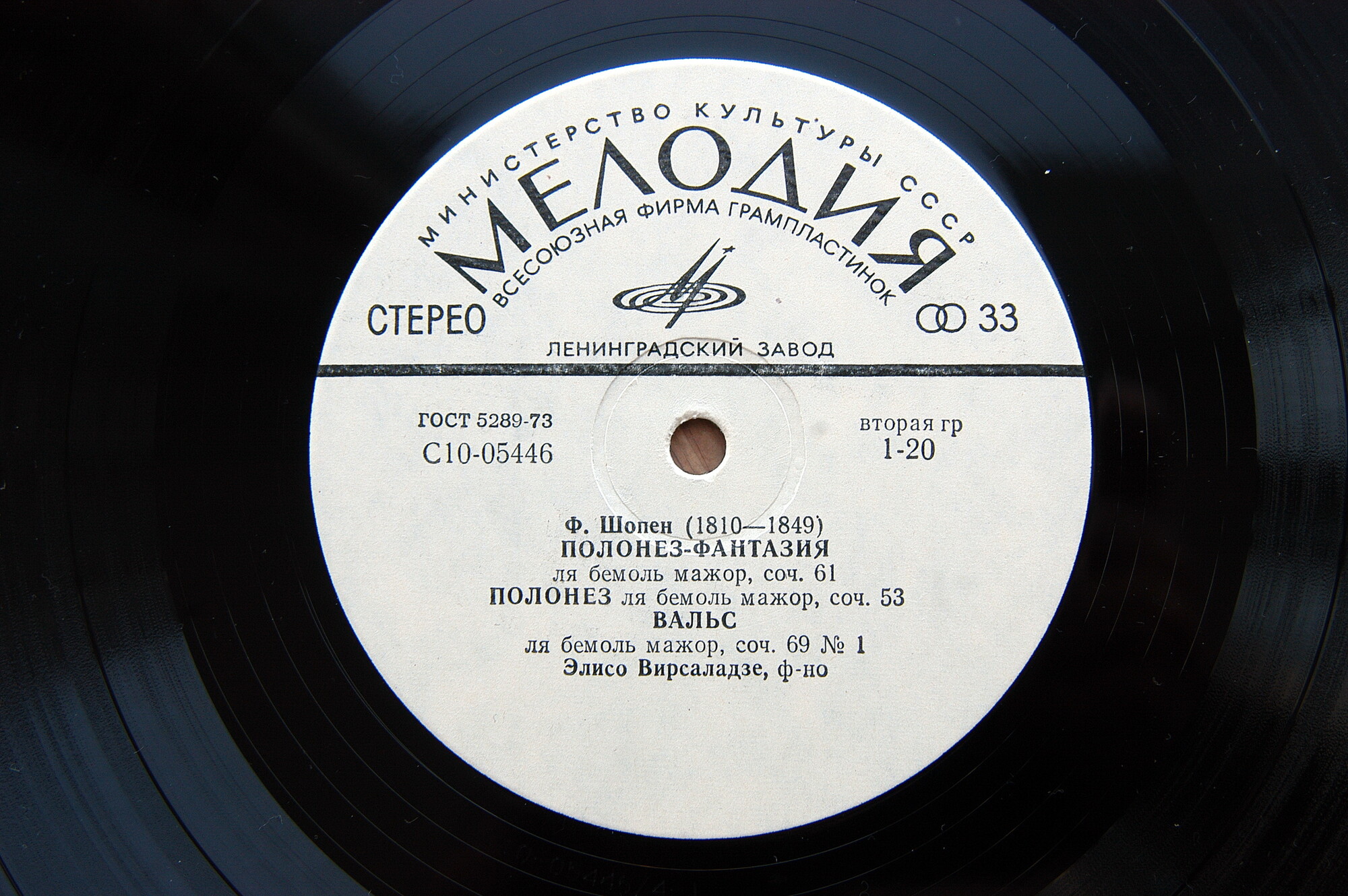 Ф. Шопен (1810 - 1849). Играет Элисо Вирсаладзе