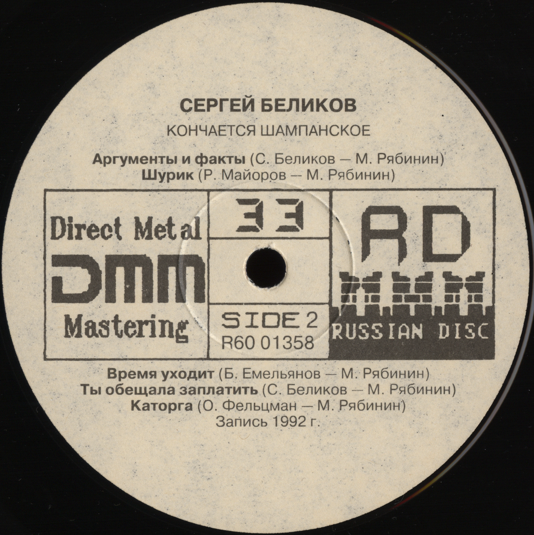 Сергей БЕЛИКОВ. «Кончается шампанское...»