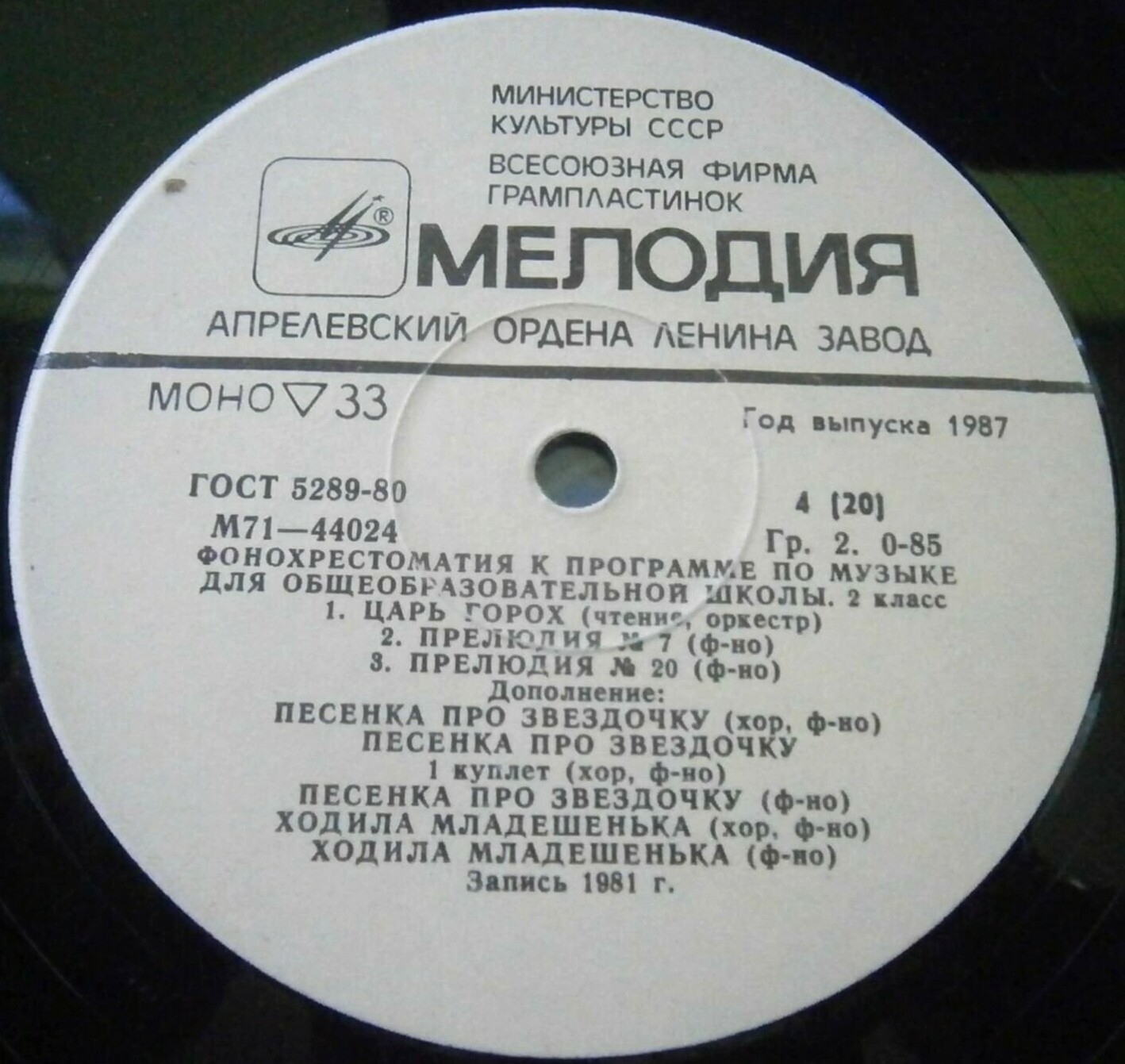 ФОНОХРЕСТОМАТИЯ К ПРОГРАММЕ ПО МУЗЫКЕ ДЛЯ ОБЩЕОБРАЗОВАТЕЛЬНОЙ ШКОЛЫ. 2 класс