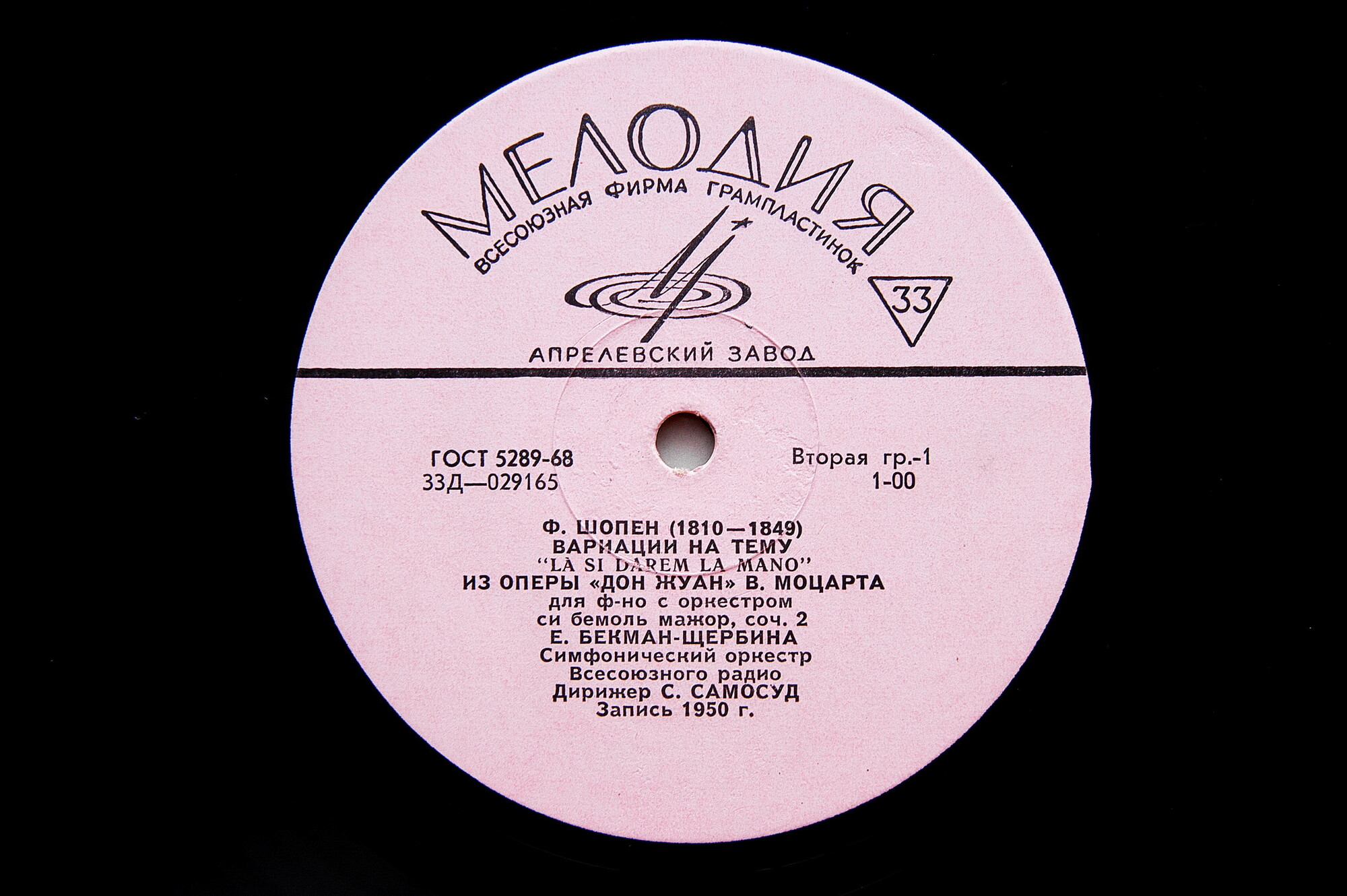 Елена БЕКМАН-ЩЕРБИНА, ф-но. Произведения Ф. Шопена