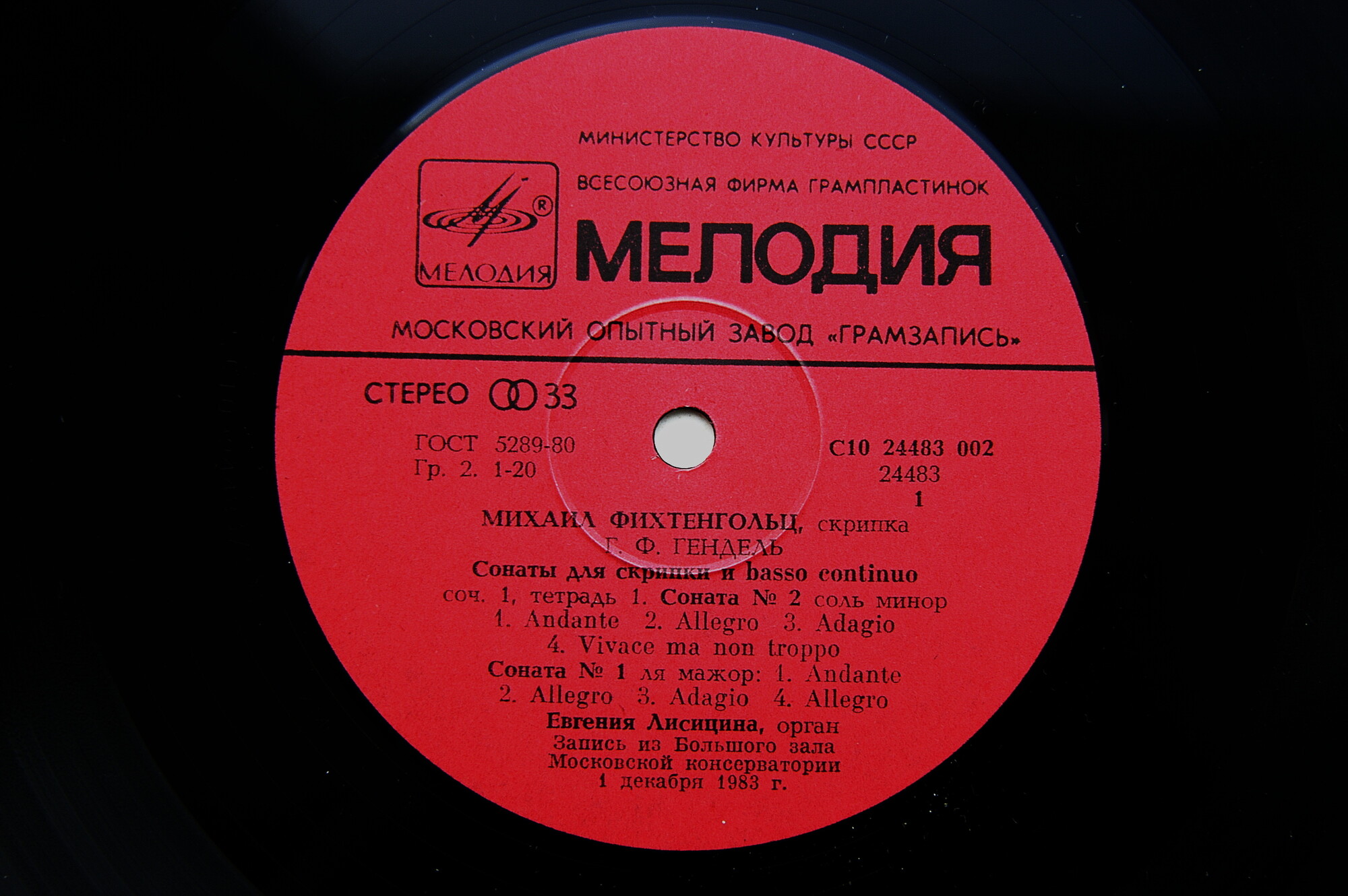 Михаил ФИХТЕНГОЛЬЦ (скрипка)