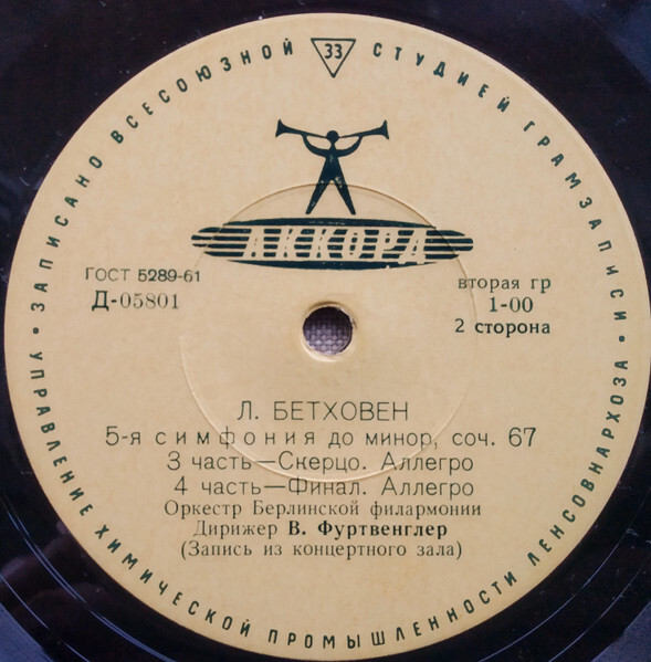 Л. Бетховен: Симфония № 5 до минор, соч. 67 (В. Фуртвенглер)