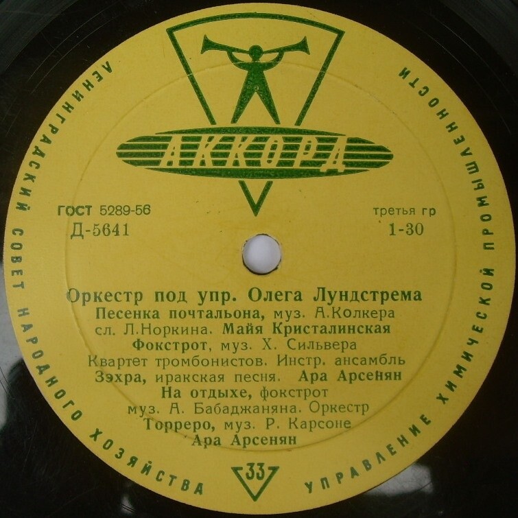 ЭСТРАДНЫЙ ОРКЕСТР п/у О. ЛУНДСТРЕМА